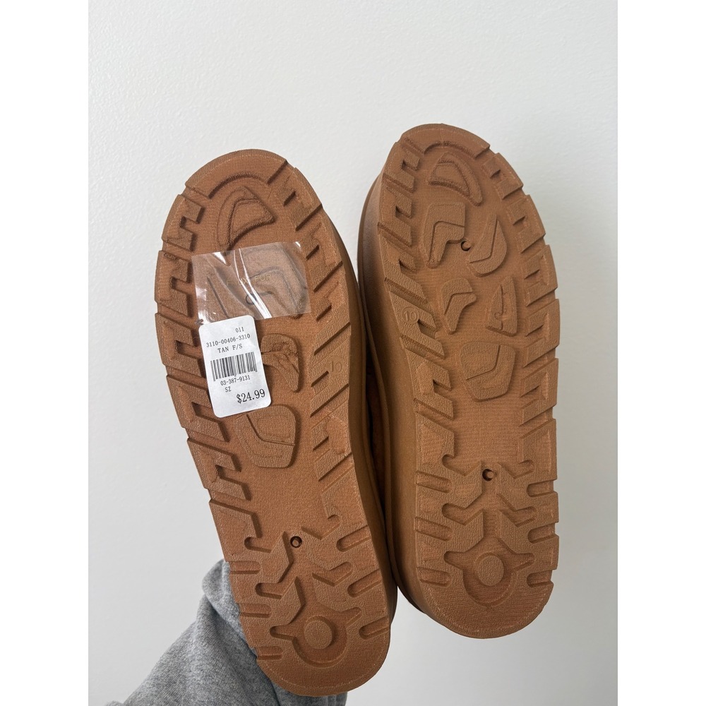 New Women's Bamboo Embroidered Platform Clogs – Brown – Slip-On – Size 10 - Picture 6 of 6